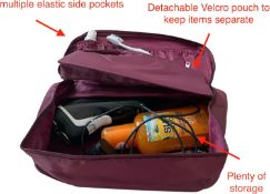 5 x Toiletry Bag Lightweight Washable For Men and Women (Pink) L4a