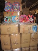 50 Pcs Assorted Licence Kids Character Lunch Bags and Backpacks