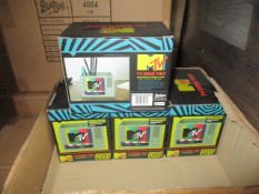 10 Pcs MTV Heavy Duty Ceramic Pen Pot - New and Selaed RRP £9.99