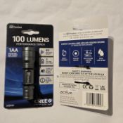 10 Pcs - 100 Lumens Metal Body Super Bright Active Products Torch With Batteries
