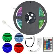 12v 5 metre IP65 STRIP LIGHTS WITH REMOTE CONTROL