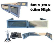 INFLATABLE DOG FENCE. 6x3x0.8M