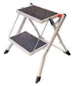 485mm x 495mm x 450mm STEEL FOLDING 2 STEP STOOL