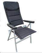 80 x 63 x 120cm ALUMINIUM DELUXE FOLDING PADDED CHAIR