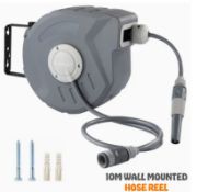 10M Compact Garden Hose Reel – Wall-Mountable, Space-Saving & Easy To Use