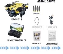 Triple Camera Drone – Foldable, 20-Min Flight, WiFi FPV & 180° Adjustable Lens