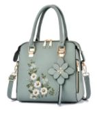 Luxury Embroidery Handbag For Women – Designer PU Leather Crossbody Elegant Tassel Accent Premiu...