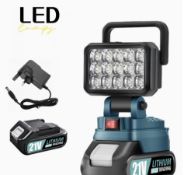 21V Portable LED Work Light – Outdoor Flashlight & Spotlight For Construction and On-Site Use