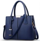 Elevate Your Style with the Ultimate PU Leather Tote Bag! Blue