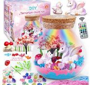 Unicorn Night Light Terrarium Kit – DIY Craft Set For Girls, Magical Bedroom Decor Gift
