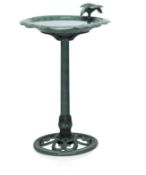 Tall Outdoor Antique Flower Birdbath With Bird Decoration Yard