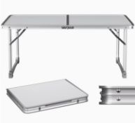 Portable Folding Table – Lightweight Aluminium Camping & Picnic Table With Carry Handle