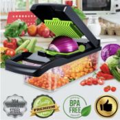 Vegetable Chopper, 18 In 1 Slicer - Multifunctional Food Cutting Machine With 7 Interchangeable