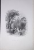Ireland Youghal Church Cork Antique 183 Years-Old Steel-Engraving-