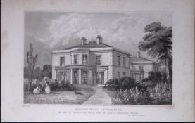 Bolton Hulton Hall Antique 195 Years-Old Steel-Engraving-36