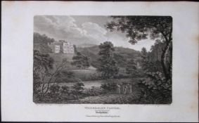 Willersley Castle Peak District Antique 223 Years-Old Georgian Steel-Engraving-296