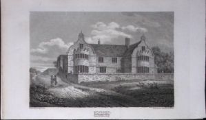 Rushden Northampton Antique 216 Years-Old Georgian Steel-Engraving-465
