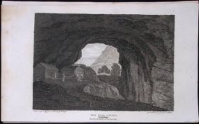 Peak Cavern Derbyshire Antique 223 Years-Old Georgian Steel-Engraving-284