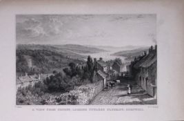 Cornwall A View of Penryn Antique 193 Years-Old Steel-Engraving-11