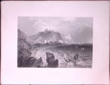 Hastings Sussex WH Bartlett 183 Years-Old Antique Steel Engraving-30