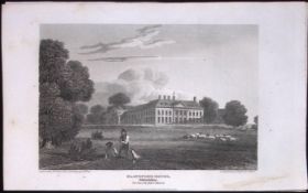 Blandford House Oxfordshire Antique 212 Years-Old Steel-Engraving-59