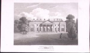 Castle Hill Lodge Ealing London Antique 200 Years-Old Steel-Engraving-270