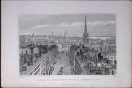 View of Liverpool Lancashire Antique 195 Years-Old Steel-Engraving-3