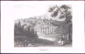 Nottingham Colwick Hall Antique 212 Years-Old Steel-Engraving-156