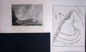 Sussex Hastings Castle & Plan Francis Grose Rare 240 Years-Old Copper Engraving-36