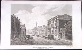 Parliament Street London Antique 215 Years-Old King George III Steel Engraving-226
