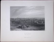 Yorkshire View of The City of Leeds Antique 150 Years-Old Engraving-5