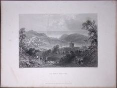 Cumbria St Bees College WH Bartlett 183 Years-Old Antique Steel Engraving-1