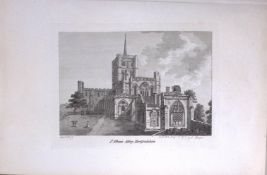 Hertfordshire St Albans Abbey Francis Grose Rare 240 Years-Old Copper Engraving-24