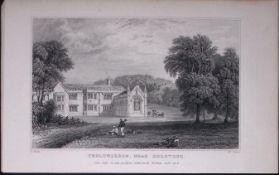 Cornwall Helstone Trelowarren Antique 193 Years-Old Steel-Engraving-19