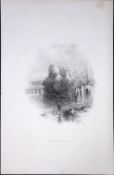 Ireland Donegal Castle Antique 183 Years-Old Steel-Engraving-52.