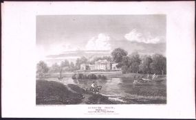 Sunbury House Middlesex Antique 200 Years-Old Steel-Engraving-250