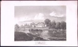 Sunbury House Middlesex Antique 200 Years-Old Steel-Engraving-250