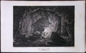 Peak Cavern Derbyshire Antique 223 Years-Old Georgian Steel-Engraving-283