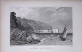Clovelly North Devonshire Antique 193 Years-Old Steel-Engraving-46