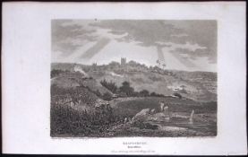 Shaftsbury Dorsetshire Antique 223 Years-Old Georgian Steel-Engraving-177