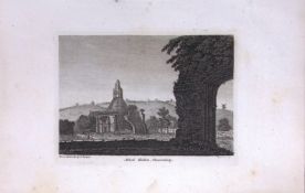 Glastonbury Abbot’s Kitchen Francis Grose Rare 240 Years-Old Copper Engraving-26