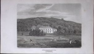 Stradmore House Cardigan Wales 211 Years-Old Georgian Steel-Engraving-479