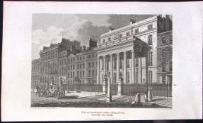 Surgeons New Theatre London Antique 200 Years-Old Steel-Engraving-229