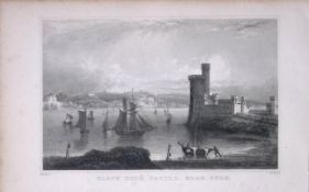 Cork Ireland Black Rock Castle 194 Years Old Antique Steel Engraving-5