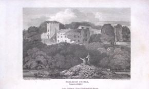 Farleigh Castle Somerset Antique 212 Years-Old Georgian Steel-Engraving-167