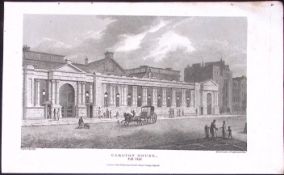 Carlton House Pall Mall London Antique 200 Years-Old Steel-Engraving-230