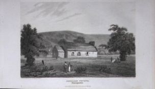 Aberdare Church Wales Antique 211 Years-Old Georgian Steel-Engraving-482.