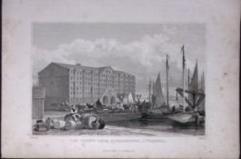 Liverpool Duke’s Dock Antique 195 Years-Old Steel-Engraving-27