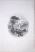 Ireland Ballyshannon Town Donegal Antique 183 Years-Old Steel-Engraving-53.