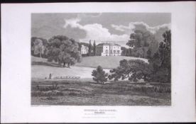 Oxfordshire Nuneham Courtnay Antique 212 Years-Old Steel-Engraving-55